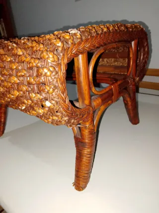 Lettino Relax in Rattan Marrone