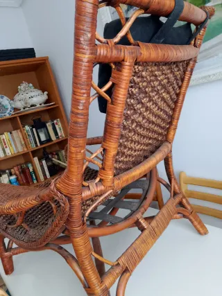 Lettino Relax in Rattan Marrone