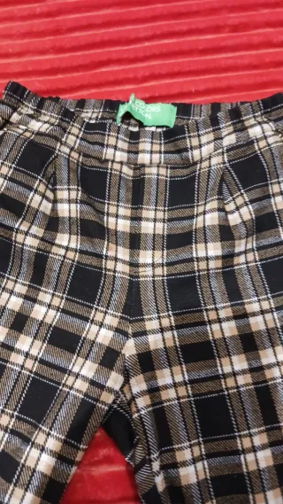 Pantalones de cuadros beige y negro Talla L /XL