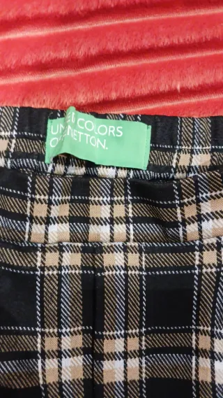 Pantalones de cuadros beige y negro Talla L /XL