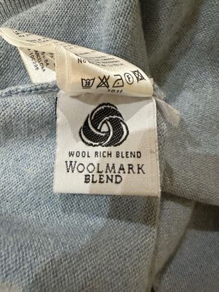 Jersey De Lana Lacoste Azul Claro Bordado