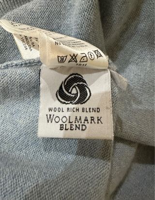 Jersey De Lana Lacoste Azul Claro Bordado