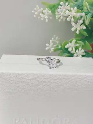 Anillo Pandora Talla 54 Corazón y Pera