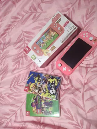 Nintendo Switch Lite Rosa + Juegos