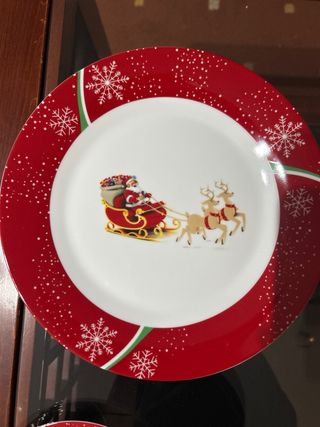 Vajilla Navidad Santa Claus 12 puestos