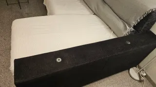 Sofá chaiselongue tela negro