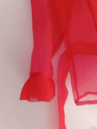 Vestido largo floral negro y rojo Talla S