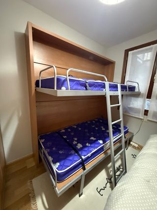 Litera abatible horizontal madera y metal