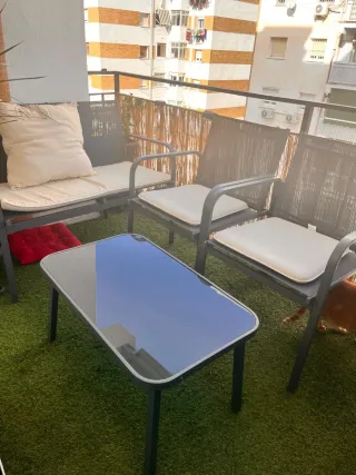 Conjunto sillones y mesa balcón