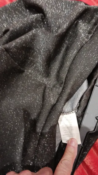 Pantalón fiesta plateado y negro