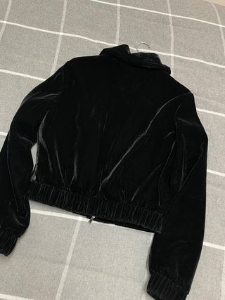 Bomber Mango terciopelo negra Talla S
