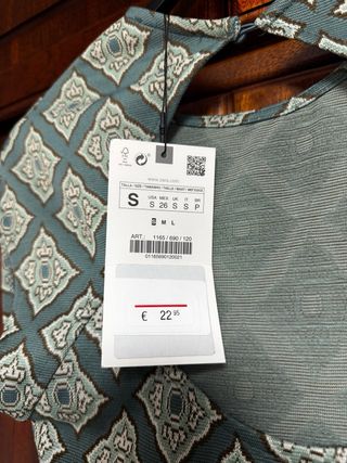 Vestido largo Zara estampado talla S