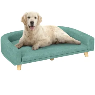 Sofá Cama Perro Grande Elevado Teal