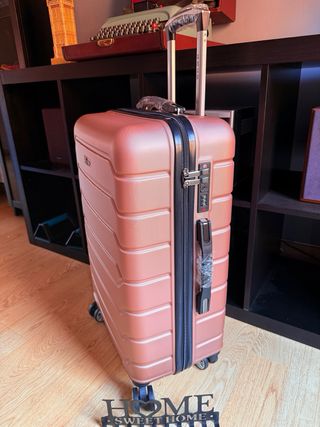 Maleta de viaje mediana HI-HI-HI rosa