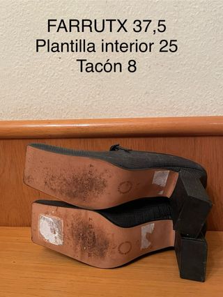 MUXART - Zapatos tacón negros 37,5