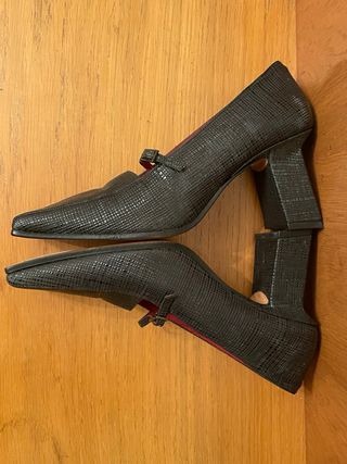 MUXART - Zapatos tacón negros 37,5
