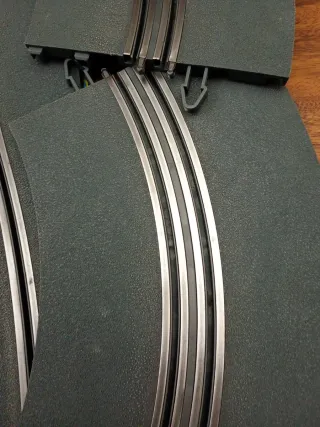 Scalextric curva chicane pista gris moderna