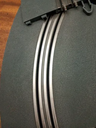 Scalextric curva chicane pista gris moderna