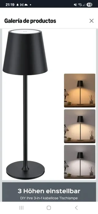 Lámpara LED de mesa