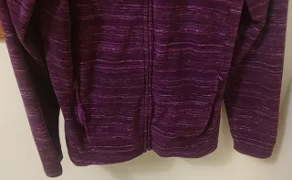 Forro polar mujer cremallera burdeos