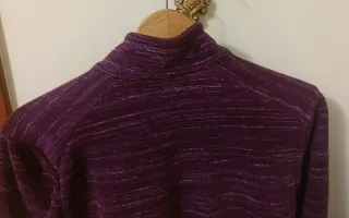 Forro polar mujer cremallera burdeos