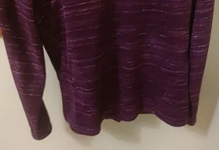 Forro polar mujer cremallera burdeos