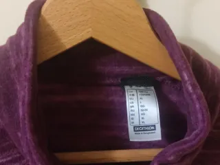 Forro polar mujer cremallera burdeos