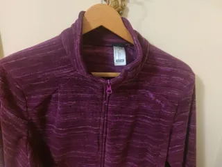 Forro polar mujer cremallera burdeos