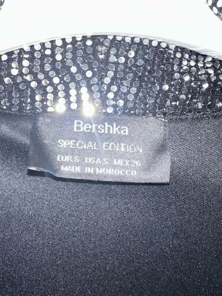Blazer Bershka lentejuelas plateadas