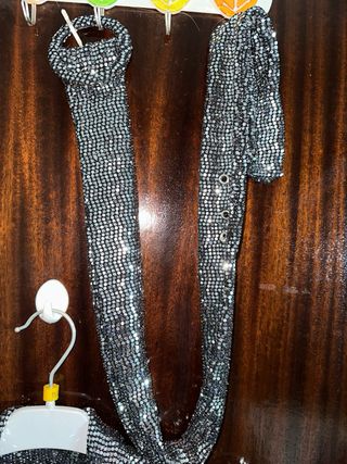 Blazer Bershka lentejuelas plateadas