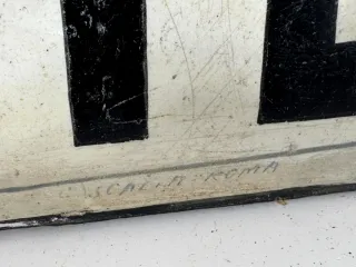 Insegna smaltata PORTIERE anni '30