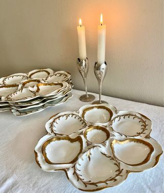 Platos de ostras de Limoges