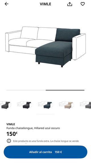 Funda sofá VIMLE IKEA azul