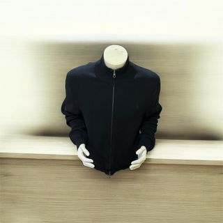 Cárdigan De Punto Ralph Lauren Negro Cremallera