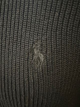 Cárdigan De Punto Ralph Lauren Negro Cremallera