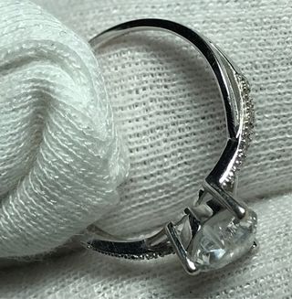 Anillo Oro Blanco Corazón Brillante + Regalo