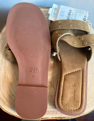 Sandalias Zara Marrones Talla 36 NUEVAS