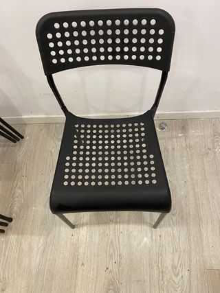 Sillas ADDE Ikea Negras (4 unidades)