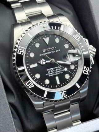 Seiko Mod Submariner Negro