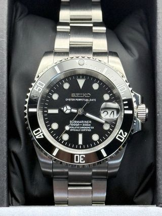 Seiko Mod Submariner Negro