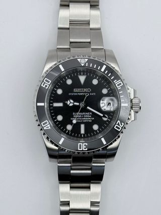 Seiko Mod Submariner Negro