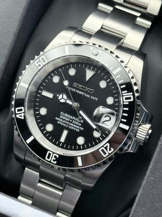 Seiko Mod Submariner Negro