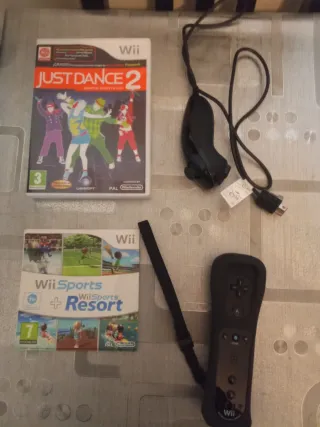 Nintendo Wii Negra + 2 Juegos