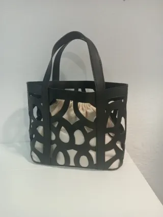 Bolso Negro y Beige