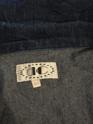 Trench blu in denim vintage