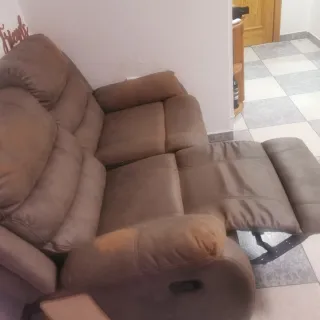 Sofá de 2 cuerpos en ante