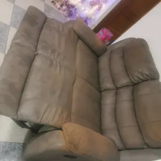 Sofá de 2 cuerpos en ante