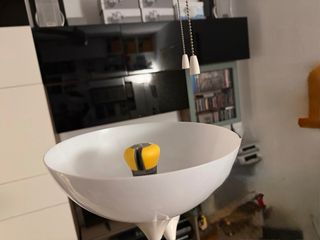 Lampada da terra bianca moderna