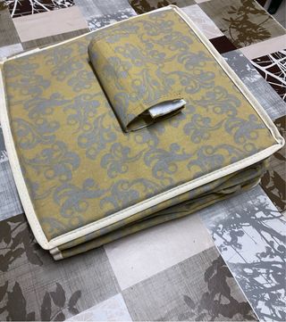 Zapatero Colgante Tela Beige Gris, plegable.