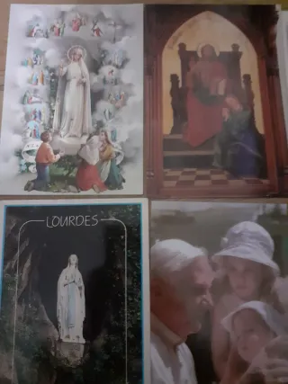 Lote 9 Tarjetas Postales Religiosas Vírgenes